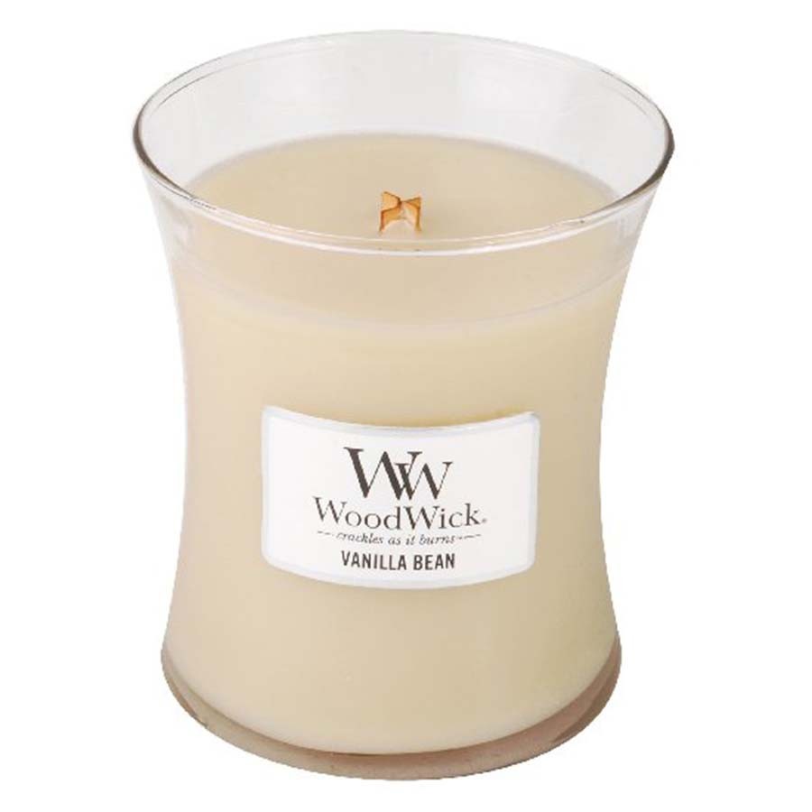 Woodwick Vanilla Bean svíčka váza střední