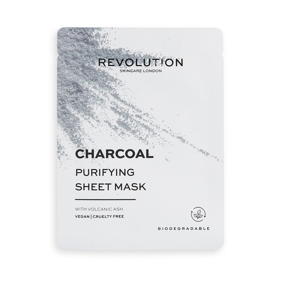 Revolution Skincare Biodegradable Purifying Charcoal Sheet Mask 5 Pack