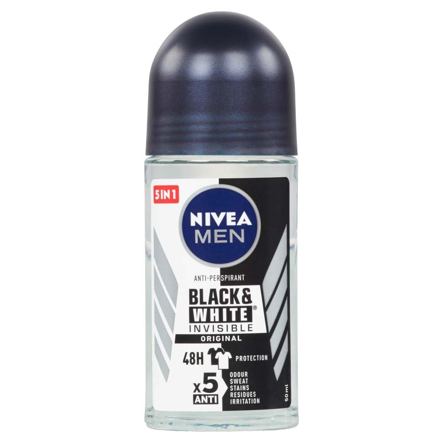 Nivea Nivea Men Kuličkový antiperspirant Invisible for Black & White