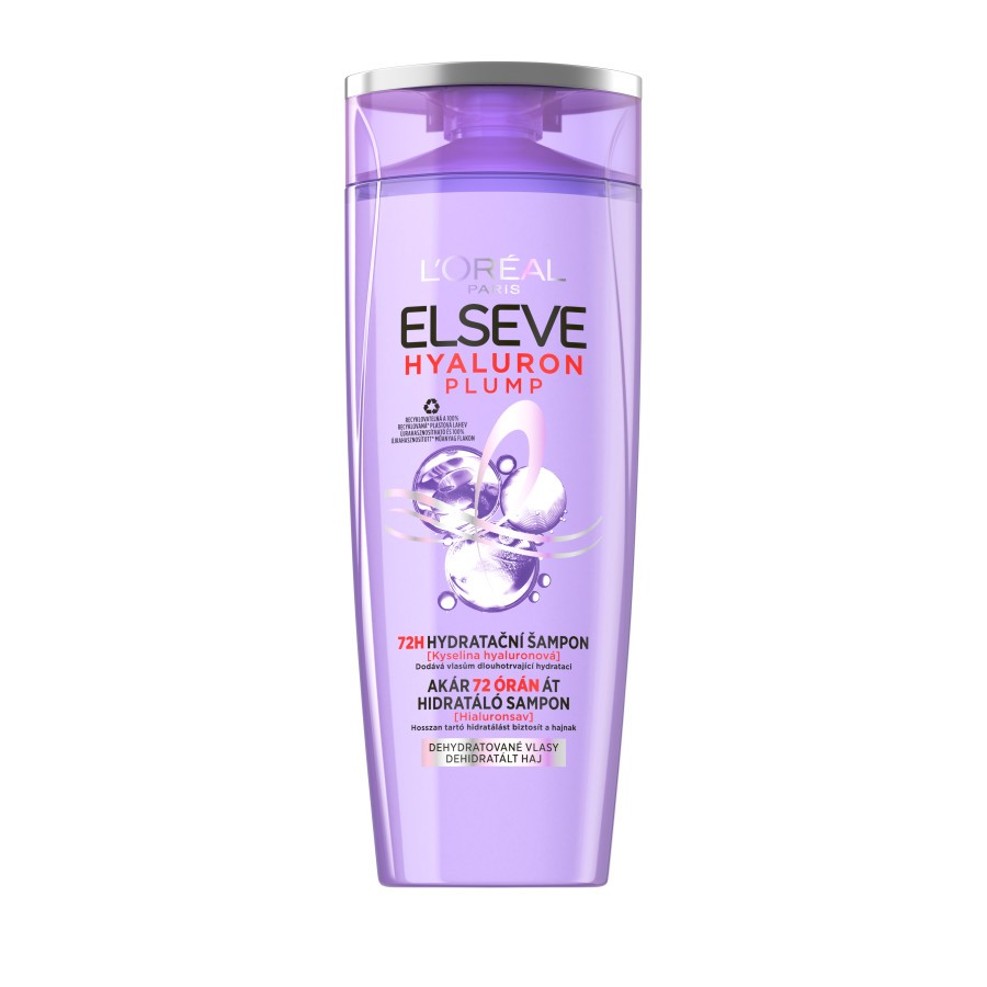 L´Oréal Paris Elseve Hyaluron Plump 72h Shampoo 250 ml Šampon Na Vlasy