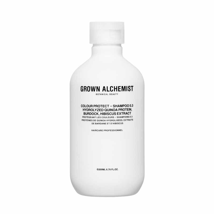 Grown Alchemist Colour Protect — Shampoo 0.3: Hydrolyzed Quinoa Protein, Burdock, Hibiscus Šampon Na Vlasy 200 ml