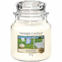 Yankee Candle Clean Cotton vonná svíčka classic střední