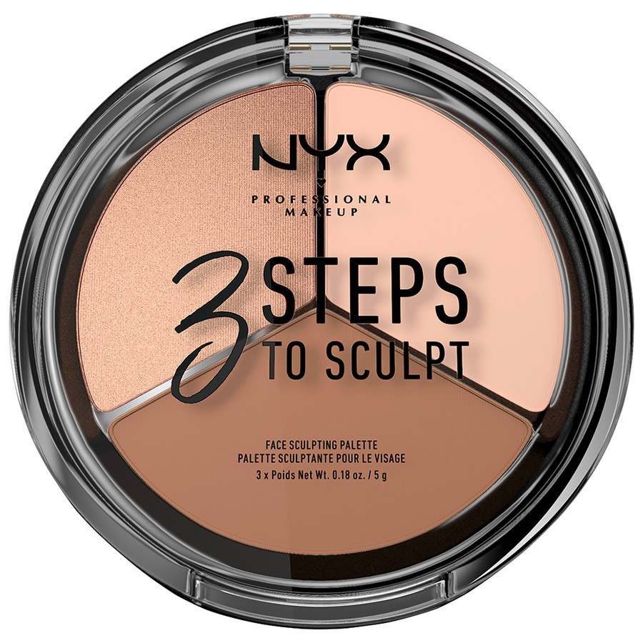 NYX Professional Makeup 3 Steps To Sculpt Face Sculpting Palette