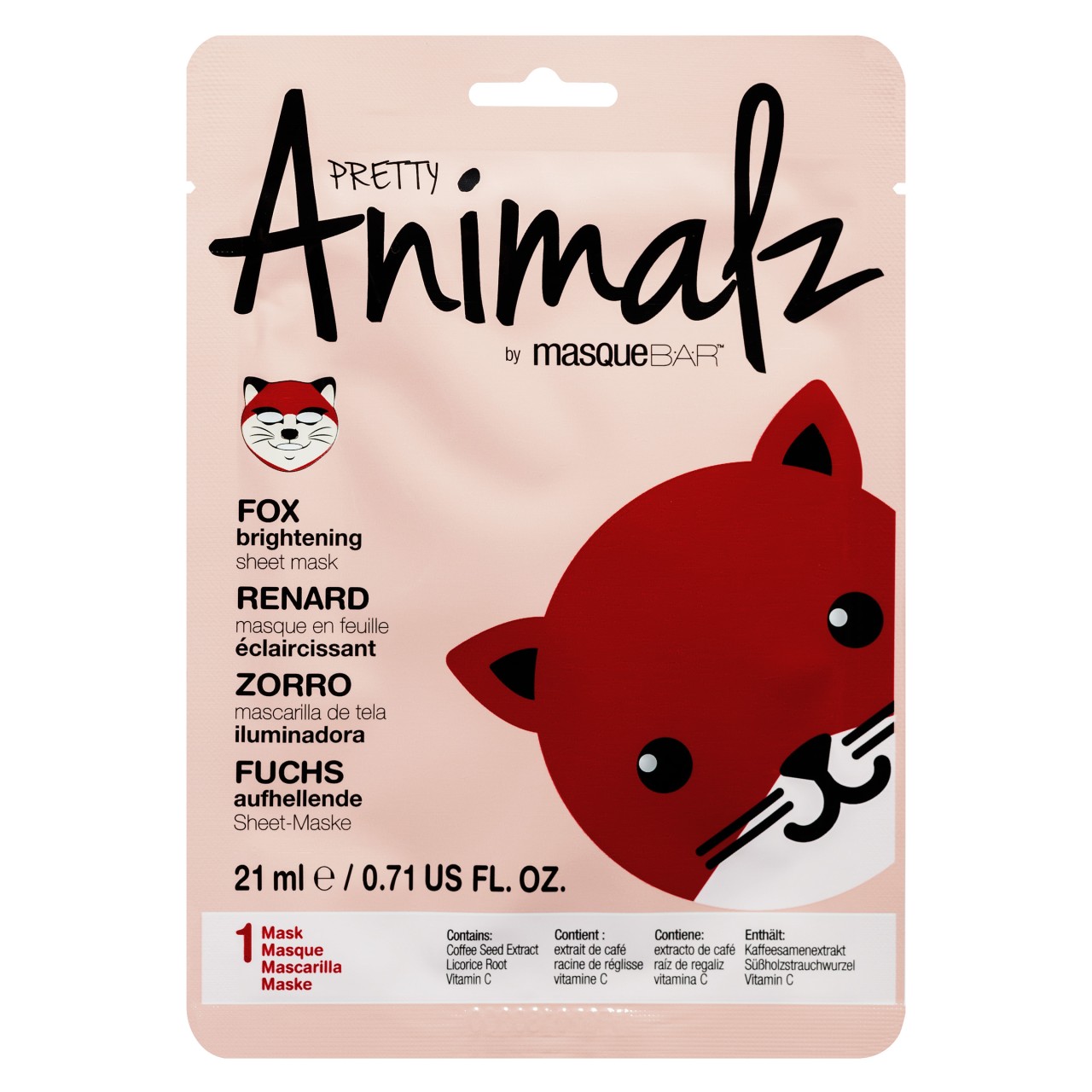 masqueBAR Animalz Fox Sheet Mask