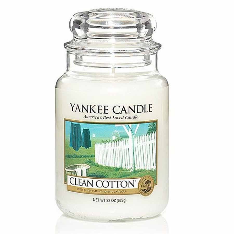 Yankee Candle Clean Cotton vonná svíčka classic velká