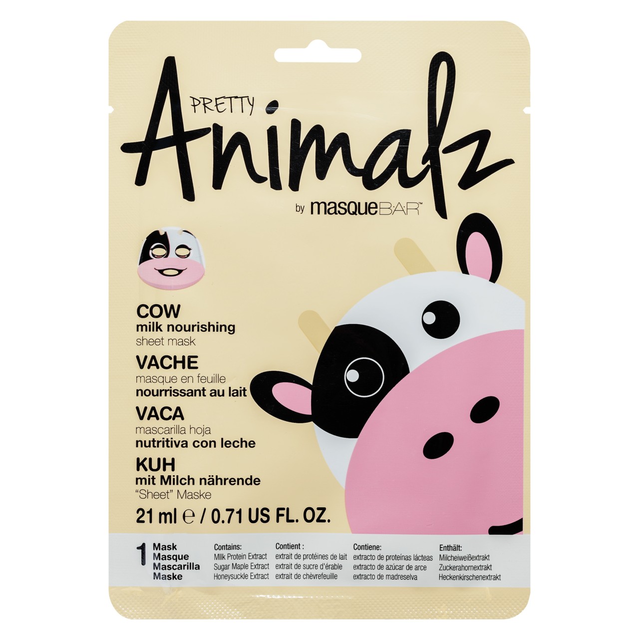 masqueBAR Animalz Cow Sheet Mask