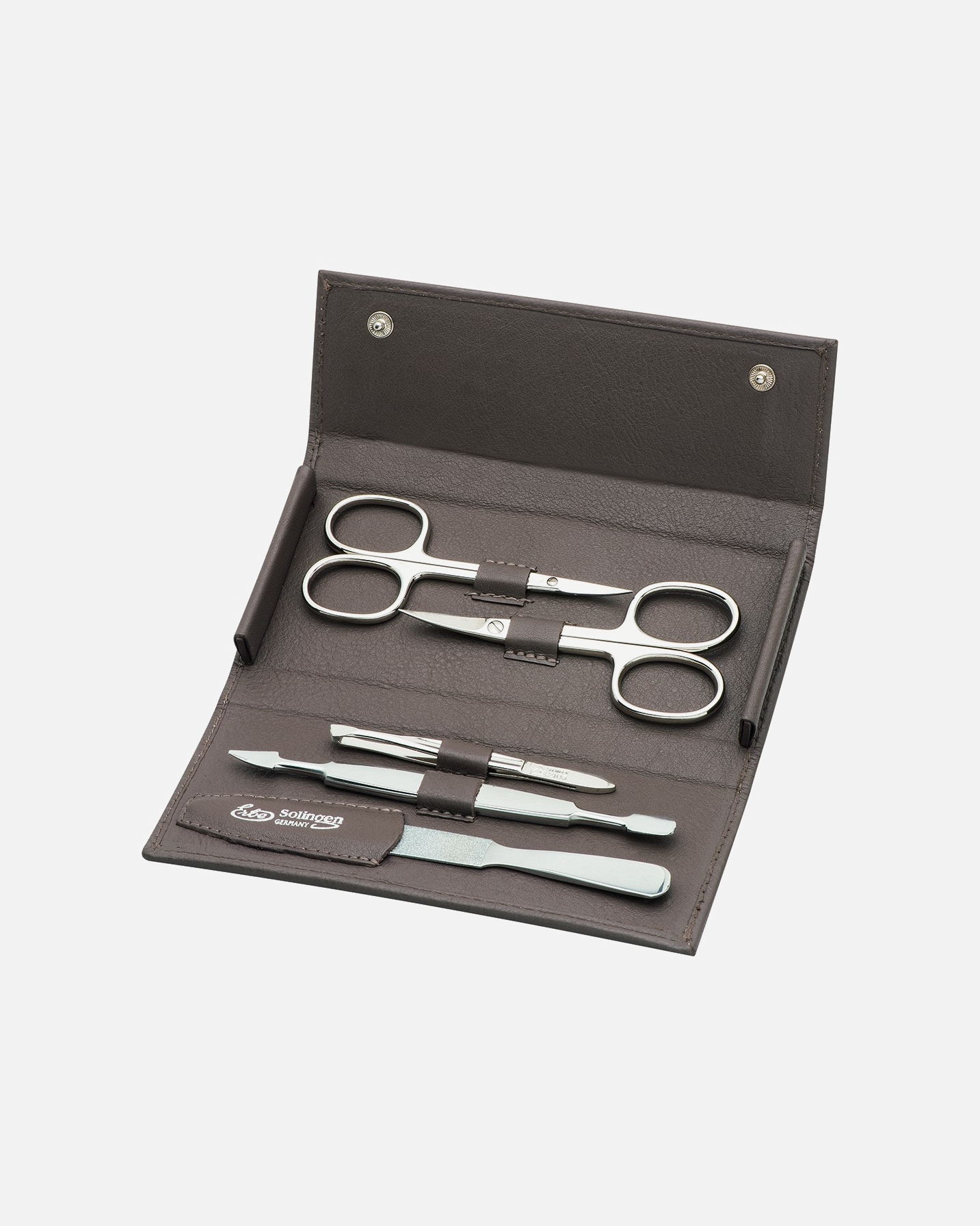 Pouzdro po UnisexERBESienaManikúrní sada push button série taupe, 5 ks.1 ks