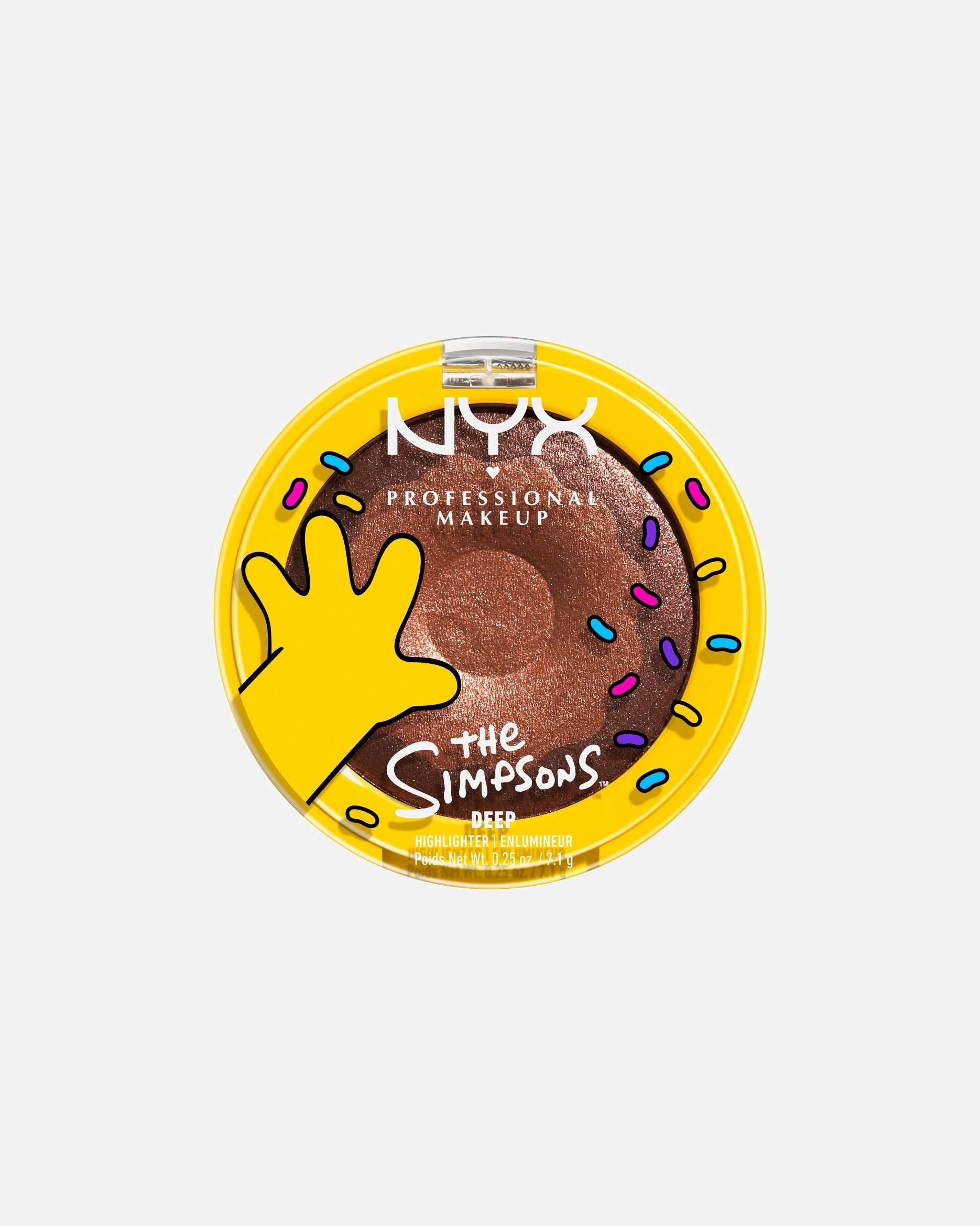 Rozjasňovač po Pro ženyNYX Professional MakeupSIMPSONSSimpsons Donut HighlighterGLAZED OVER
