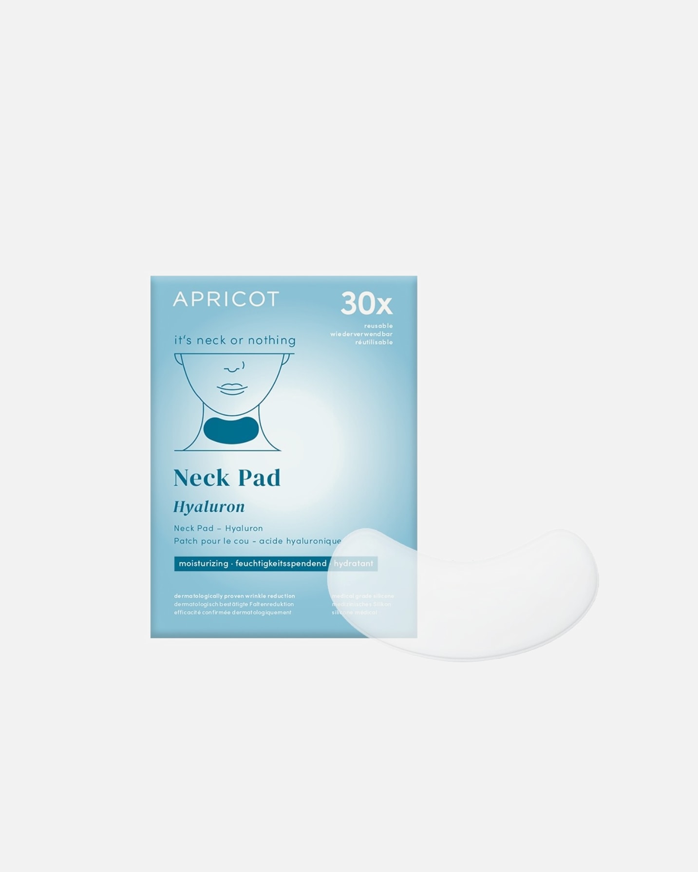 Maska proti vráskám po UnisexApricot#INNERBEAUTYOpakovaně použitelný polštářek na krk s kyselinou hyaluronovou1 ks