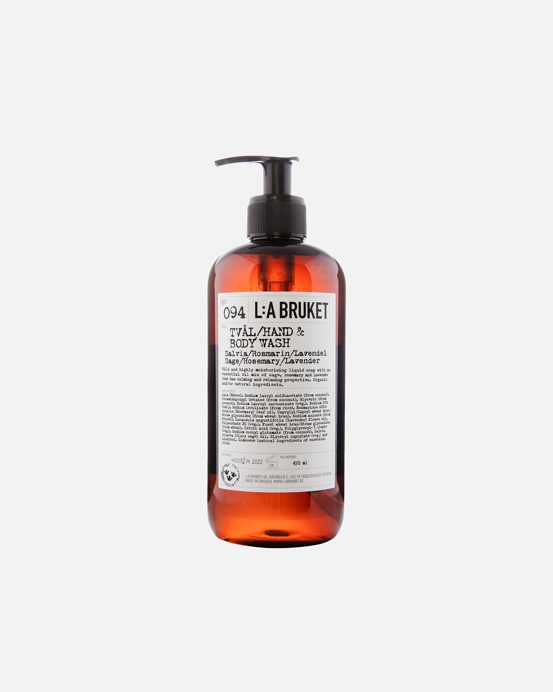 Tělové mýdlo po UnisexL:A BRUKET094 Hand & Body Sage/Rosemary/Lavender450 ml