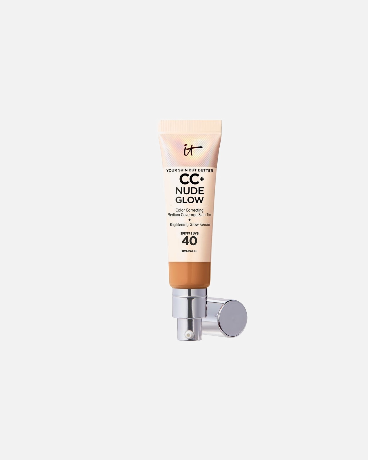 CC krém po UnisexO značce IT CosmeticsNude Glow Lightweight Foundation + Glow Serum with SPF 40Tan