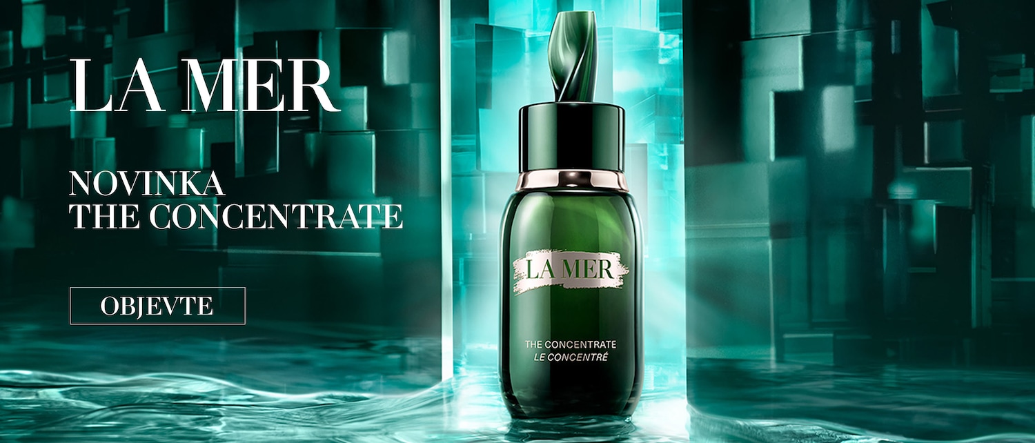 La Mer představuje novinku The Concentrate, intenzivní sérum v tmavě zelené lahvičce se zlatými detaily, které slibuje obnovu pleti. Objevte ho nyní!