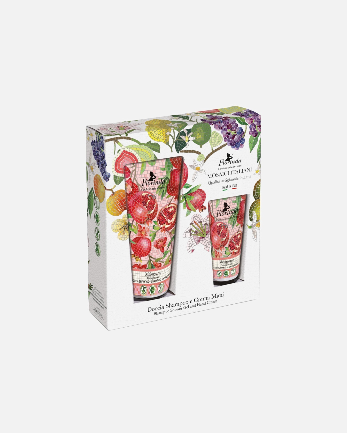 Sada tělové kosmetiky po Pro ženyFlorindaDefault Brand LineGift Box Mosaic - Pomegranate Shower gel 200 ml + Hand cream 75 ml