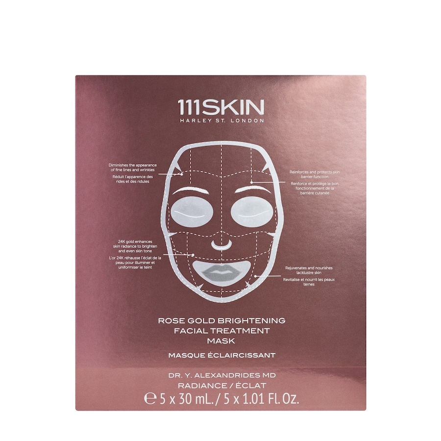111Skin - Rose Gold Brightening Facial Mask Treatment Látkové masky 150 ml unisex