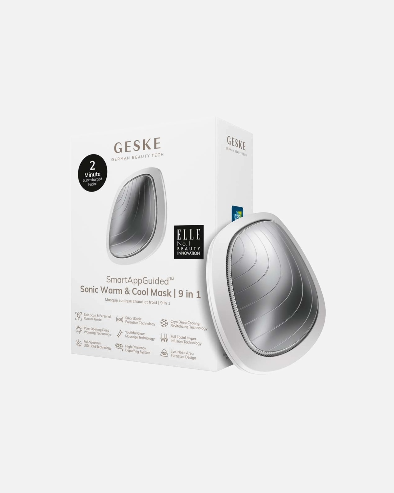 Elektrický masážní přístroj na obličej po UnisexSonic Warm&Cool Mask 9 In 1White