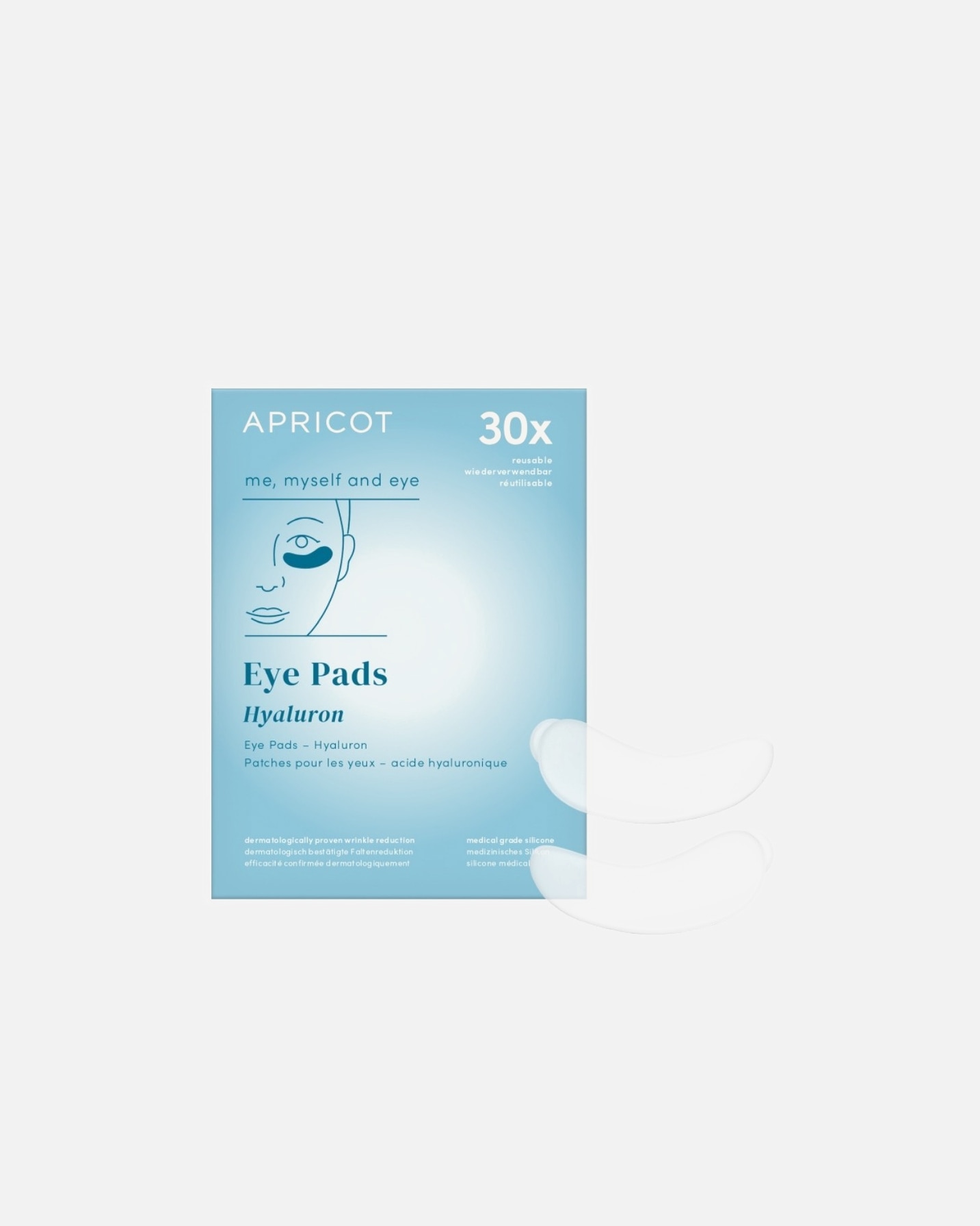 Polštářky pod oči po UnisexApricot#INNERBEAUTYOpakovaně použitelné oční polštářky s kyselinou hyaluronovou1 ks