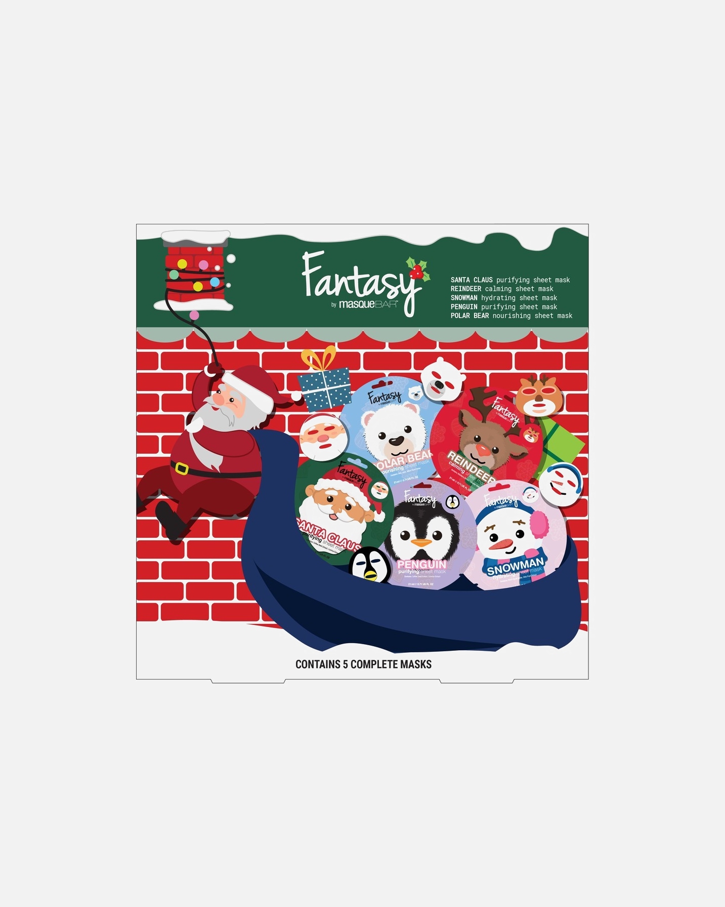 Plátýnková maska po UnisexmasqueBAR#INNERBEAUTYFantasy 5 Pc Gift Set1 kus