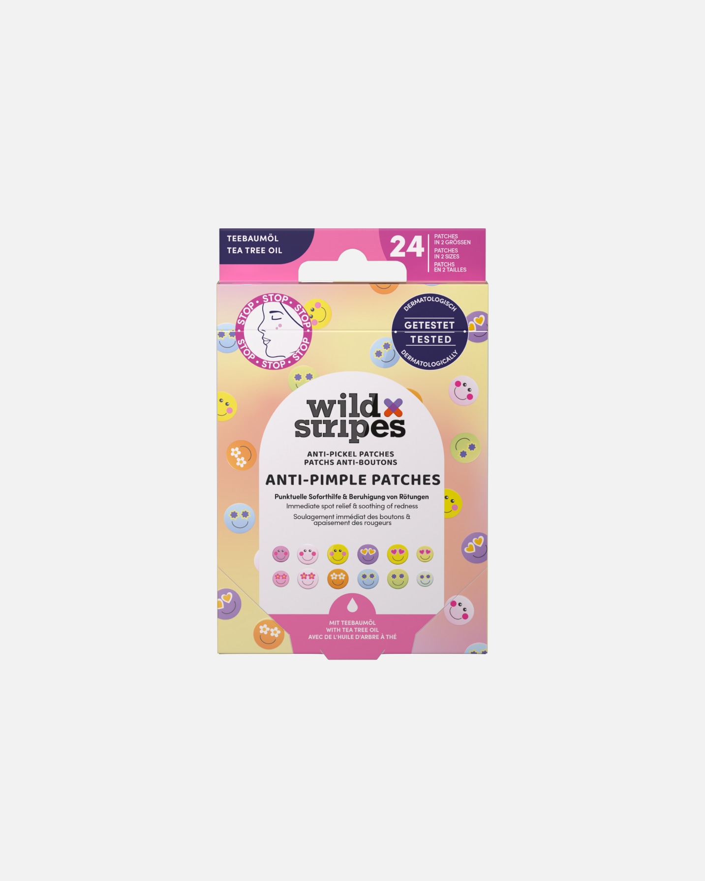 Doplňky k péči po UnisexWild StripesDefault Brand LineAnti-Pimple Patches Smile Prevent1 ks
