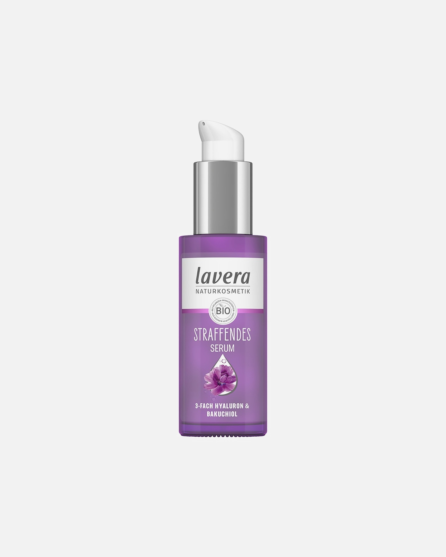 Hydratační sérum po Unisexlavera#INNERBEAUTYZpevňující sérum s trojnásobnou dávkou kyseliny hyaluronové a bakuchiolu30 ml