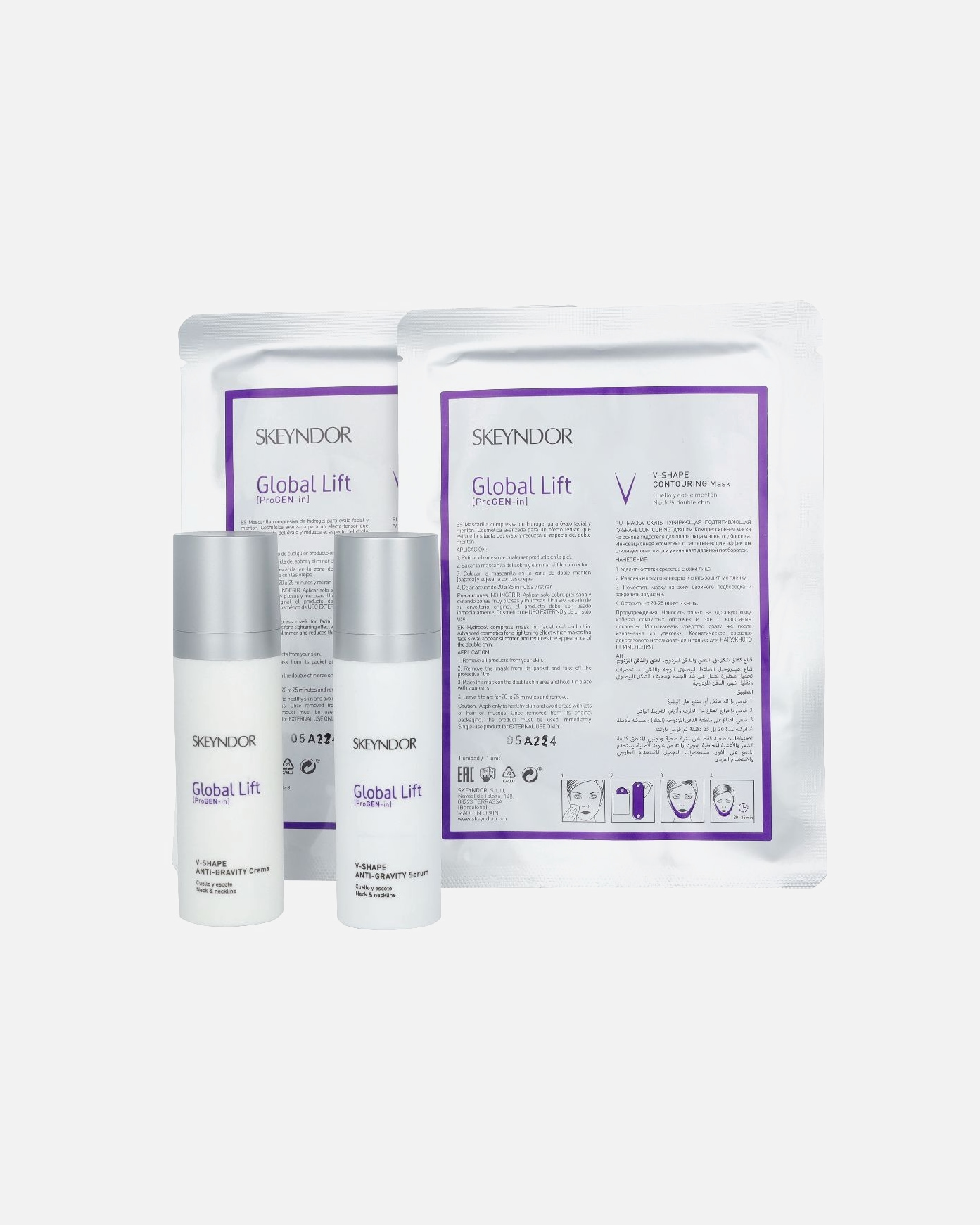 Péče proti vráskám po Pro ženySkeyndorGlobal Lift V-Shape Lifting Home Care Set60 ml