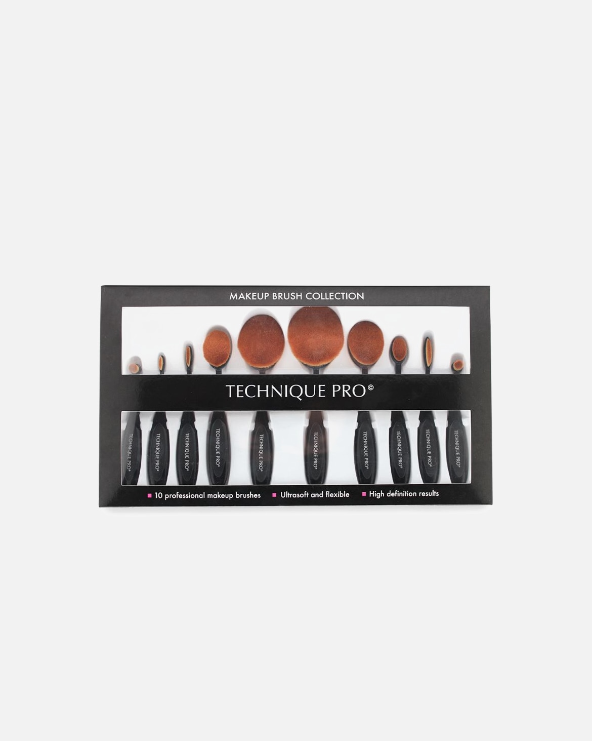 Sada štětců po Pro ženyTechnique ProTechnique PRO Oval Sada Štětců na Make-up – 10 ks4431-dup1