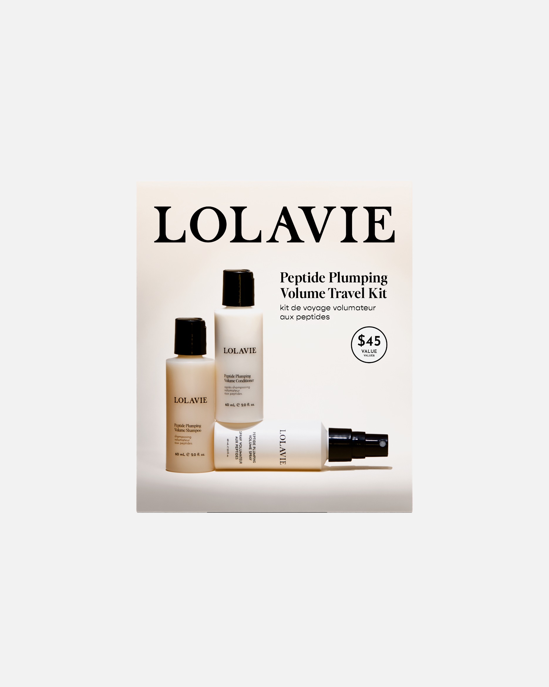 Sada vlasové kosmetiky po UnisexLOLAVIEPeptide PlumpingPeptide Plumping Volume Travel Kit180 ml