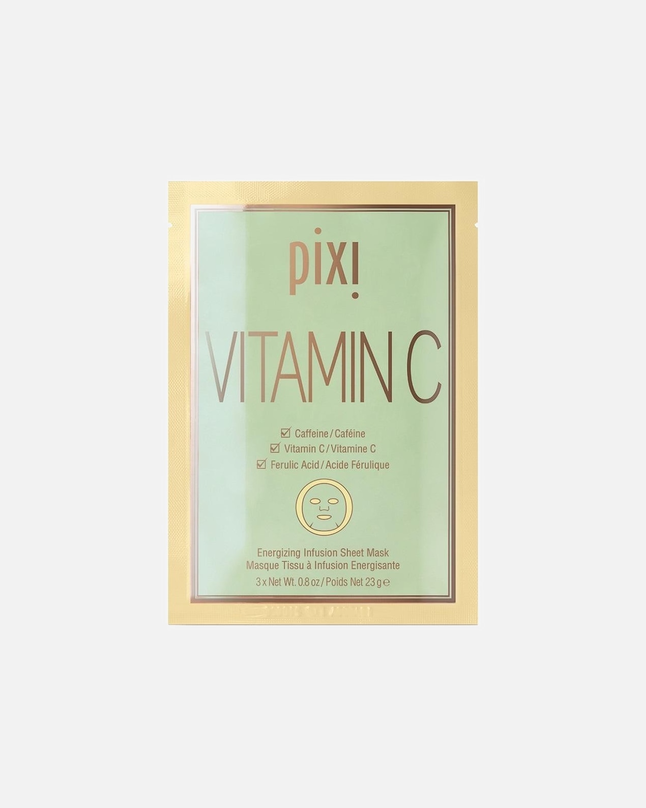 Plátýnková maska po UnisexPixiVitamin C Energizing Infusion Sheet Mask - 3 x 23 g3x23 g