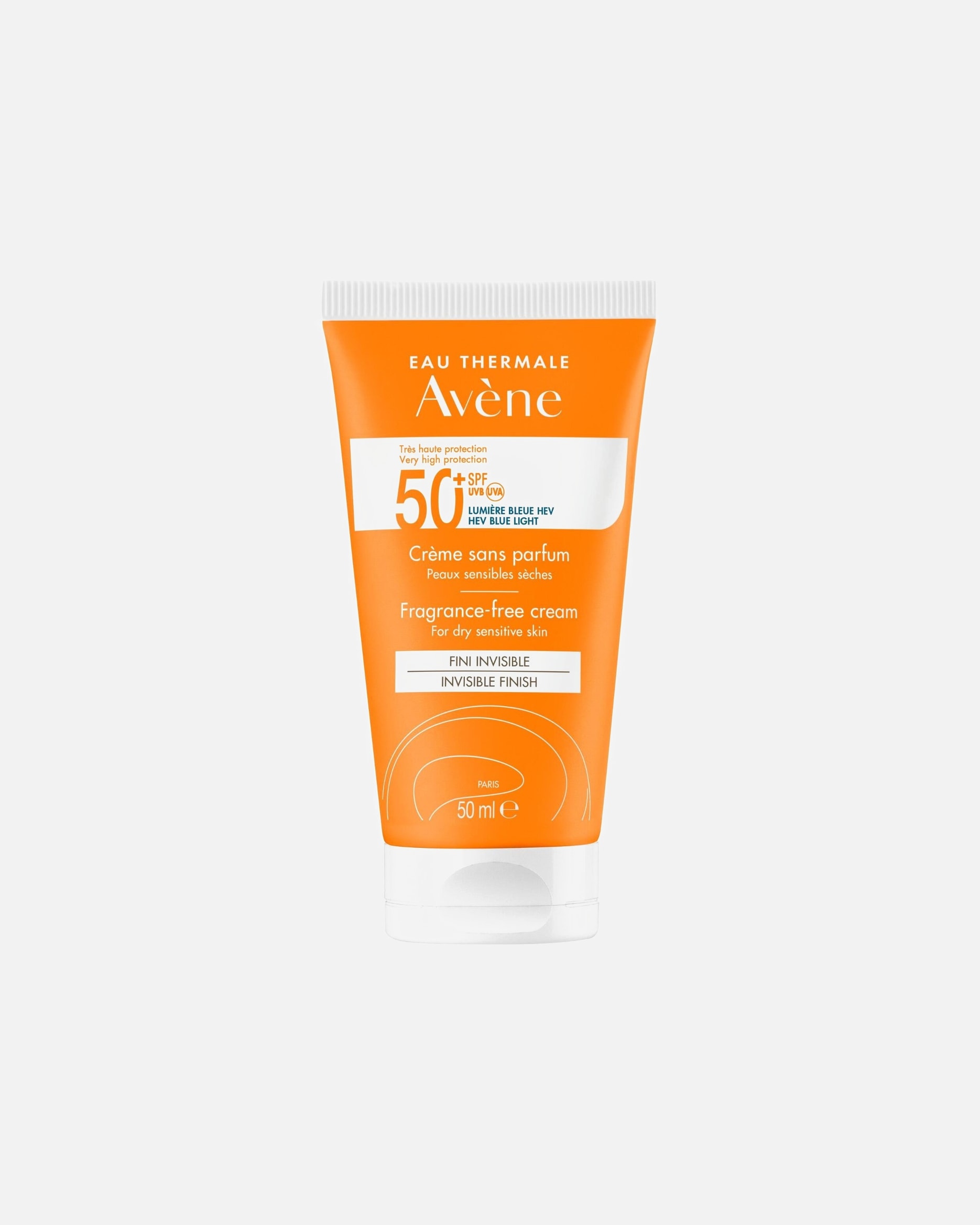 Opalovací krém po UnisexAvèneSolaireFragrance-Free Cream Invisible Finish SPF50+50 ml