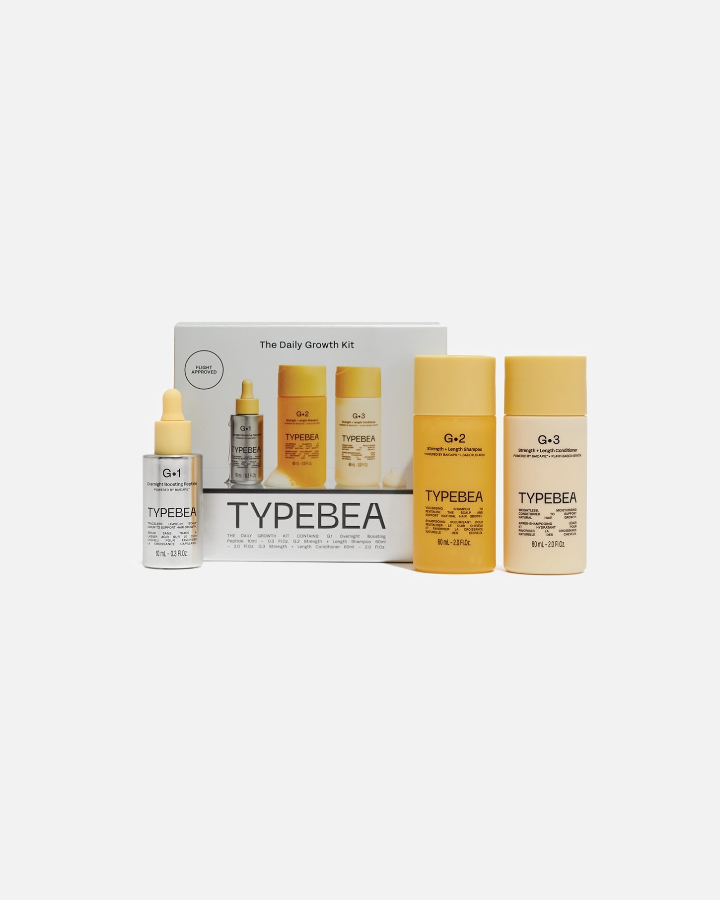 Sada vlasové kosmetiky po UnisexTYPEBEAG•LineThe Daily Growth Kit, (G·1, G·2, G·3 Minis)1 kus