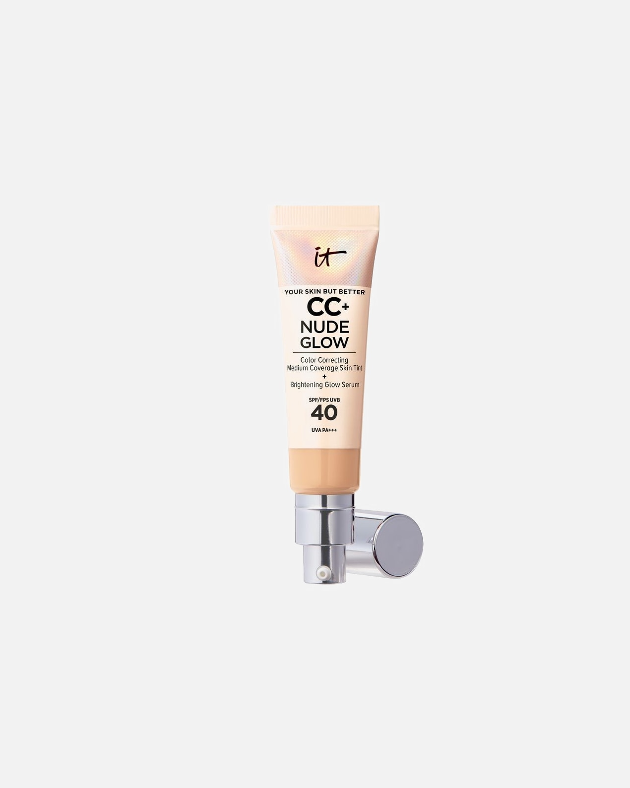 CC krém po UnisexO značce IT CosmeticsNude Glow Lightweight Foundation + Glow Serum with SPF 40Medium