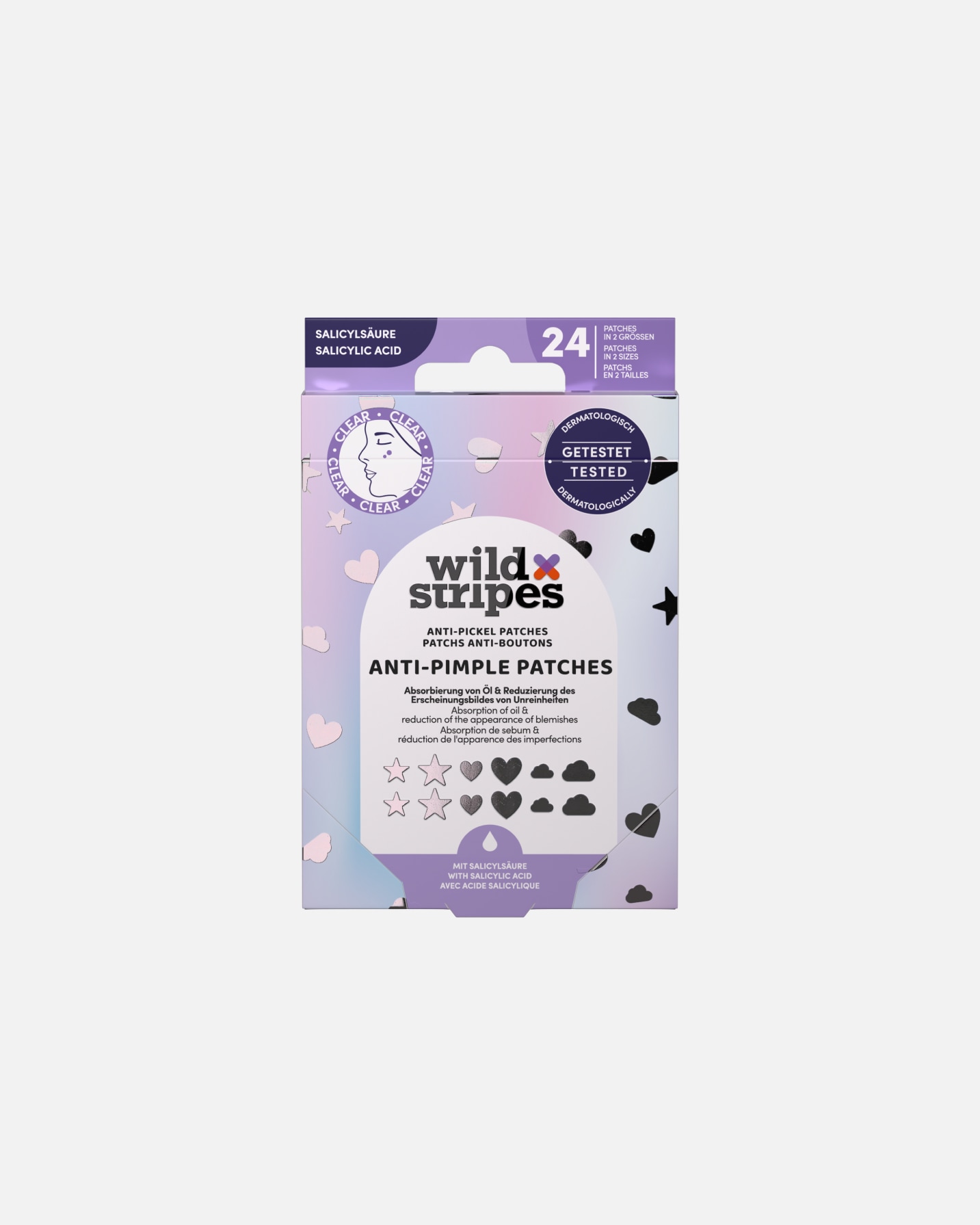 Doplňky k péči po UnisexWild StripesDefault Brand LineAnti-Pimple Patches Holo Clear1 ks
